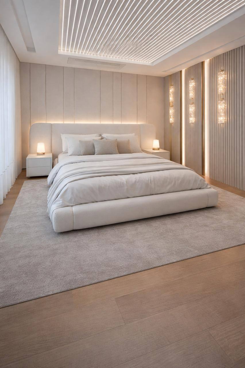 Quarto com cama Cabeçare sob medida